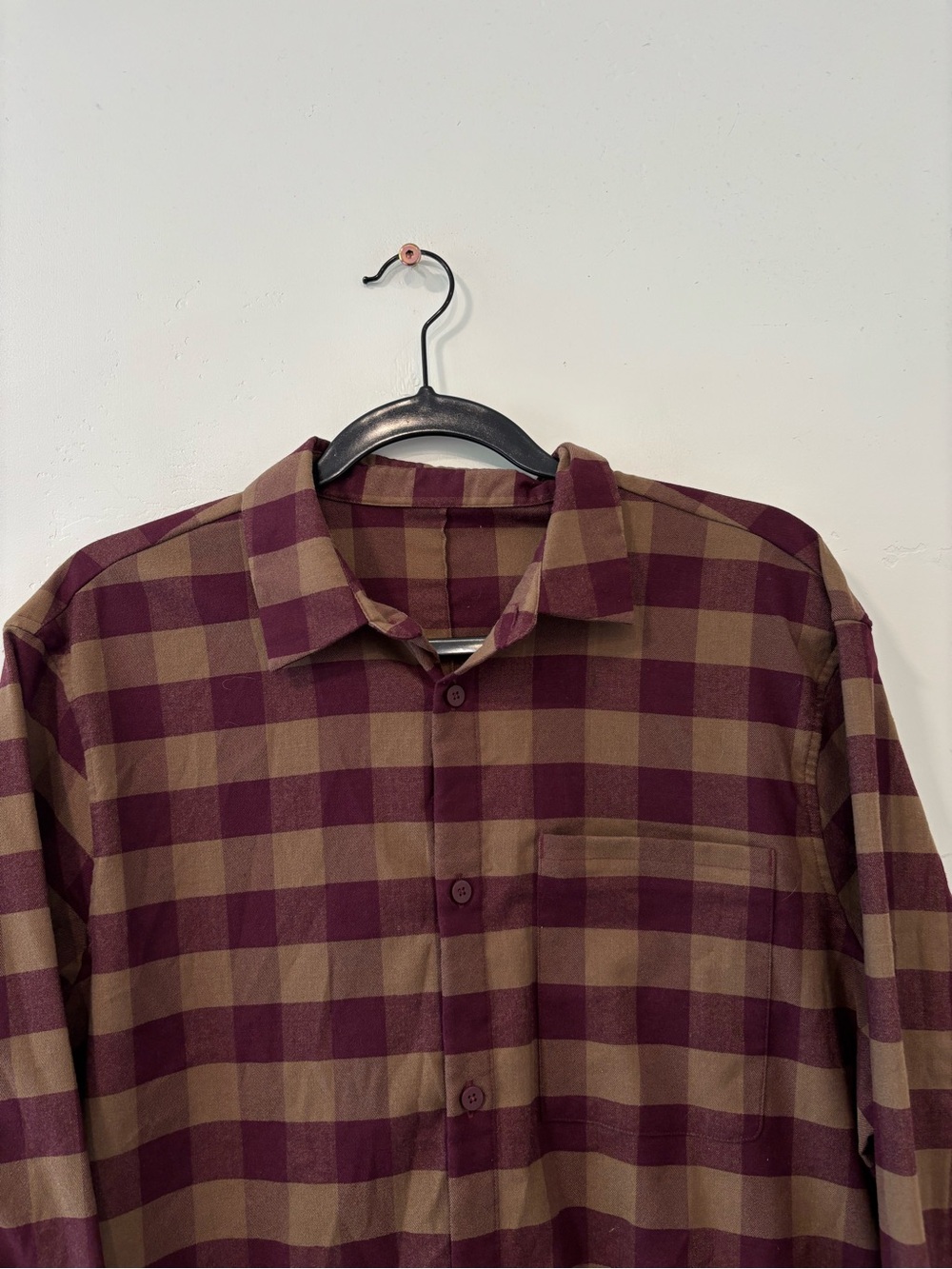 Lululemon Masons Peak Flannel Button Up Shirt Plaid Long Sleeve Mens Size Large - Picture 2 of 6
